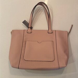 Parfois Laptop Bag w side zippers & additional pouch/crossbody bag. Blush. NWT